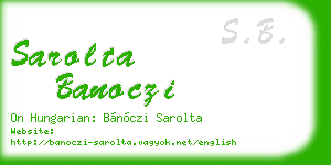 sarolta banoczi business card
