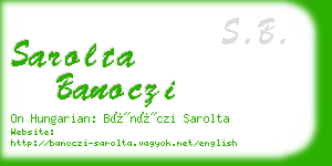 sarolta banoczi business card